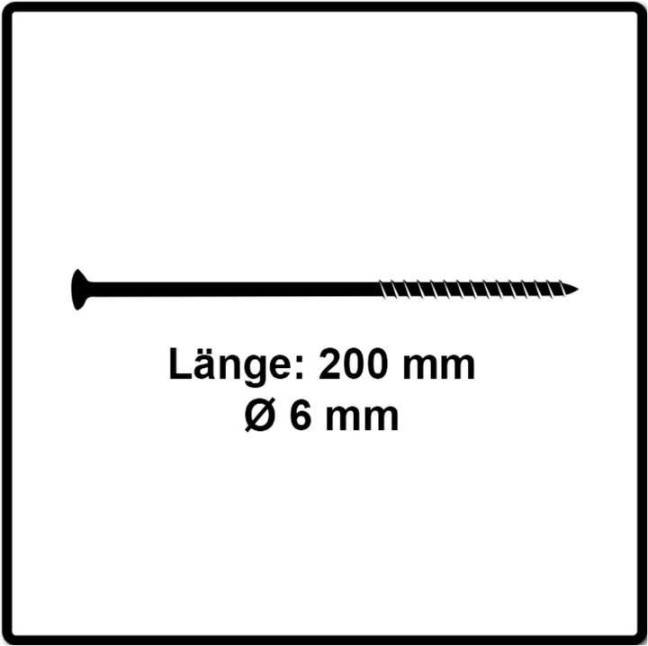 Actual product image Fischer PowerFast II 6.0x200 SK TX TG blvz 100 (100 Screws per piece)