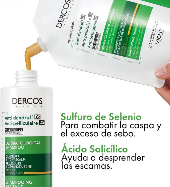 Actual product image Vichy Dercos Anti-Dandruff (500 ml, Liquid shampoo)