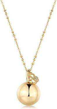 Actual product image Brosway Long Gold-Plated Necklace With Bell Four-Leaf Clover Chakra Bhkn155