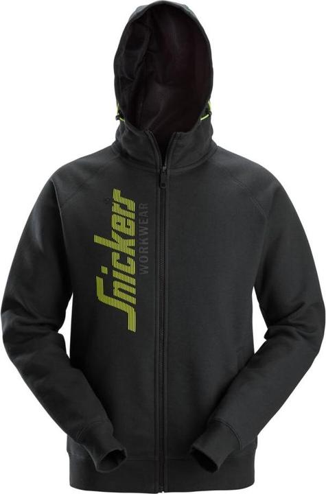 Produktbild Snickers Workwear 28460400004 Logo-Kapuzenpullover mit Reissverschluss Schwarz S (S)