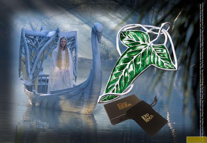 Actual product image Noble Collection Lord of the Rings Brooch Elvish Leaf Brooch (silver plated)
