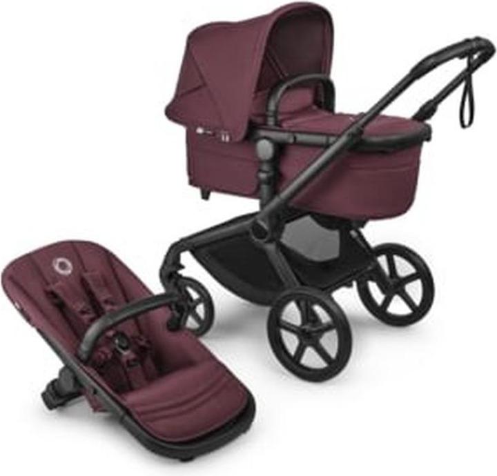 Bugaboo Poussette Fox 5 Renew complète Black/Dark Cherry