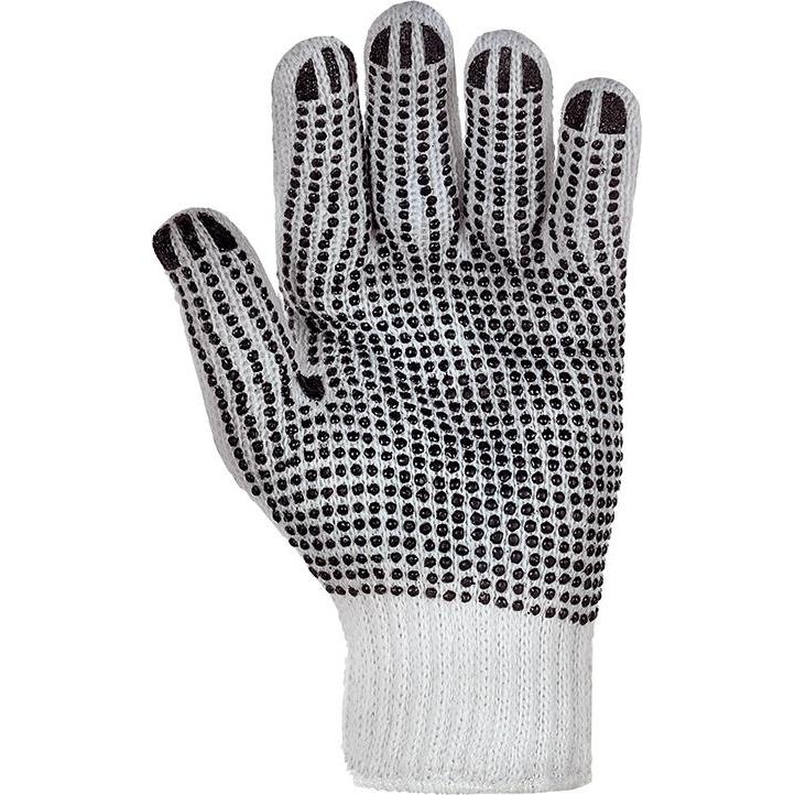 BIG, Schutzhandschuhe, teXXor Grobstrick-Handschuhe BAUMWOLLE/POLYESTER weiss/schwarze Noppen 11 (11)