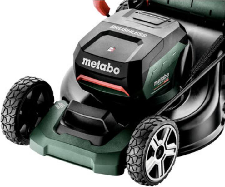 Actual product image Metabo RM 36-18 LTX BL 46 Battery lawn mower 36 V ( 2x 18 V ) 46 cm Brushless + 2x Battery 8,0 Ah + Charger (Rechargeable battery operated)