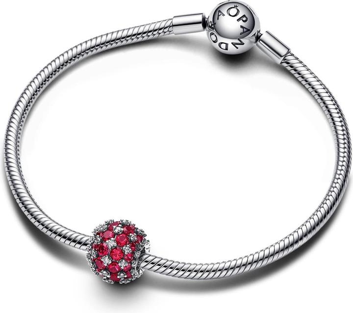 Image du produit Pandora Pavé rond scintillant rose Charm (Argent 925)