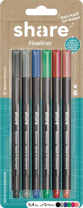 Actual product image Share Fineliner Y-11-11-02 assorted 6pcs. (6x)