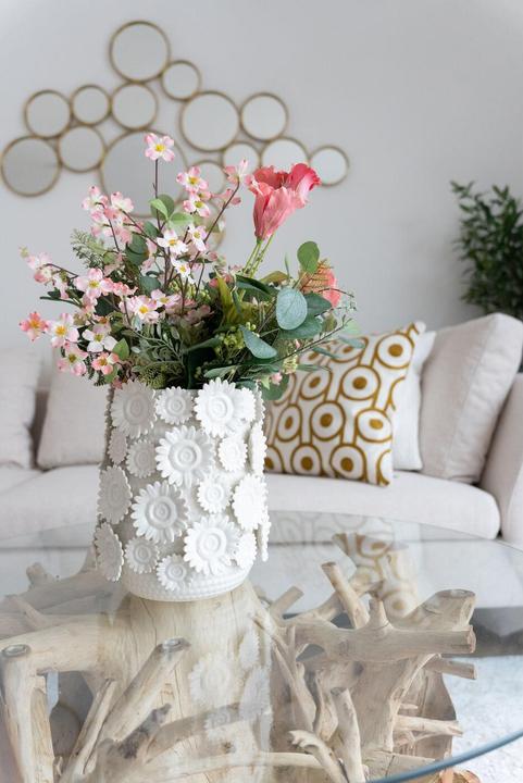 Produktbild Kare Design Vase Sunflowers Weiss 30cm