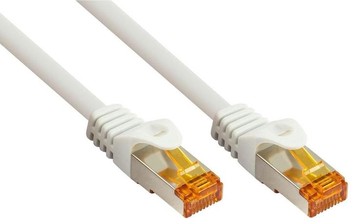Produktbild Varia Cat 7 Patchkabel RJ45 7,5m TPE weiss, doppelt geschirmt (S/FTP, CAT7, 7.50 m)