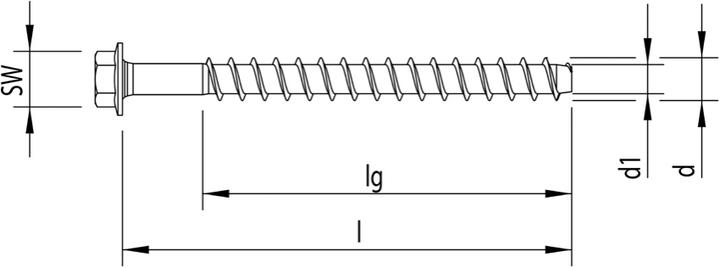 Produktbild Heco MULTI MONTI plus SS Schraubanker 10,0 x 60 mm 25 Stück ( 48399 ) Betonschraube, Sechskantkopf (25 Schrauben pro Stück)