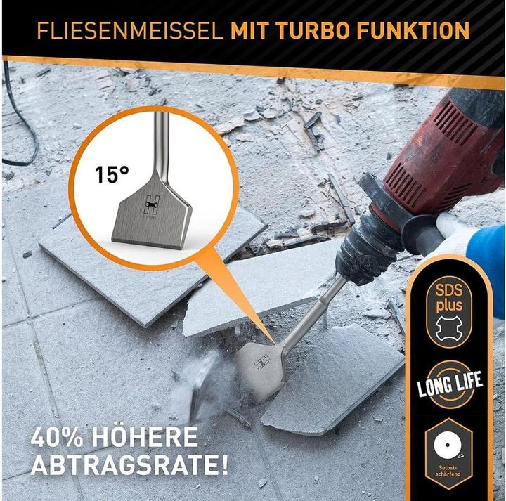 Produktbild Hardtwerk Turbo Fliesenmeissel für Bohrhammer 165 x 75 mm (75 mm)