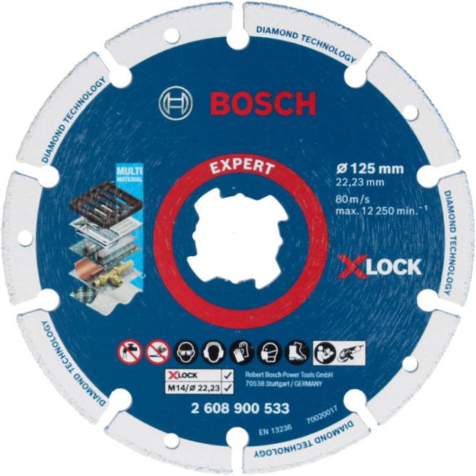 Productafbeelding Bosch Professional Bosch X-LOCK diamant metaaldoorslijpschijf 125 x 22,23 mm ( 4x 2608900533 ) Expert 4 st. voor