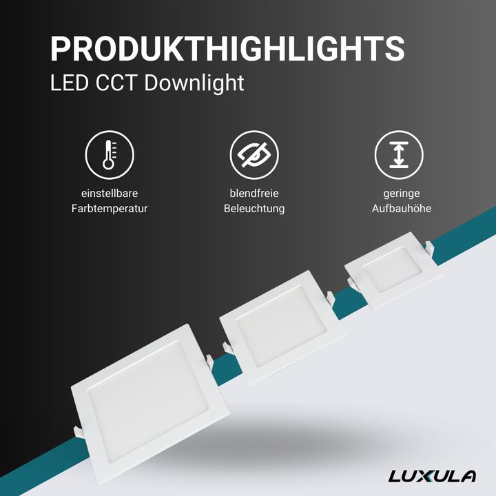 Produktbild Luxula LED CCT Einbaupanel (525 lm)
