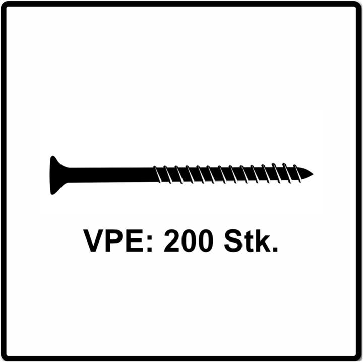 Actual product image Fischer Power-Fast II FPF II chipboard screw 5,0x90 mm 200 pieces ( 670385 ) countersunk head with Torx Te (200 Screws per piece)