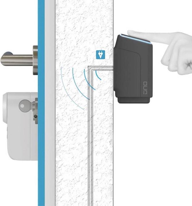 Actual product image Ekey 200023 Fingerprint access system plus door lock drive surface mount 12V IP54 Bluetooth enabled