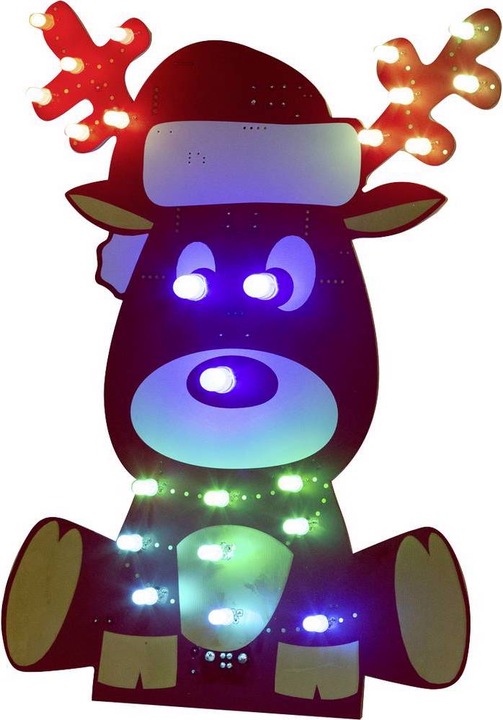 Actual product image Whadda WPXL102 LED Kit Rudolf XL preassembled programming kit - red version