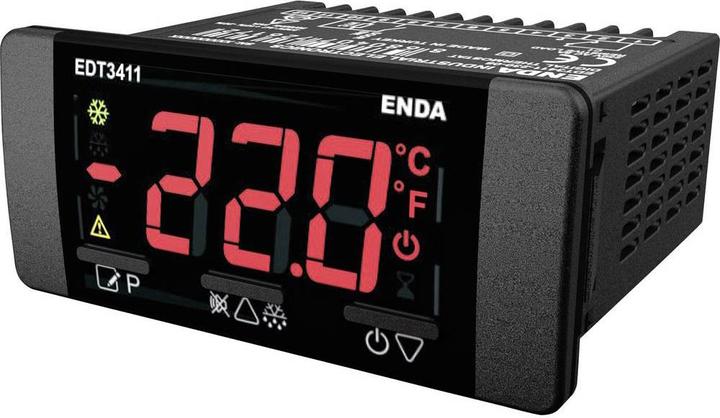 Actual product image Enda EDT3411-230-08 Temperature controller NTC -60 to +150°C relay 8A (W x H) 77mm x 35mm