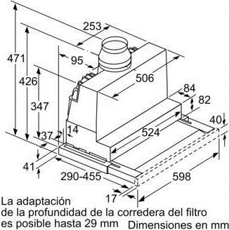 Actual product image Siemens iQ300 LI67SA531 Cooker Hood Semi Built-in (Pullout) ³/h A (Hut ventilator)