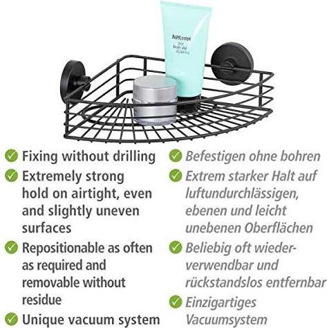 Productafbeelding Wenko Vacuum-Loc Hoekplank Bari (31.50 x 22 x 8.50 cm)