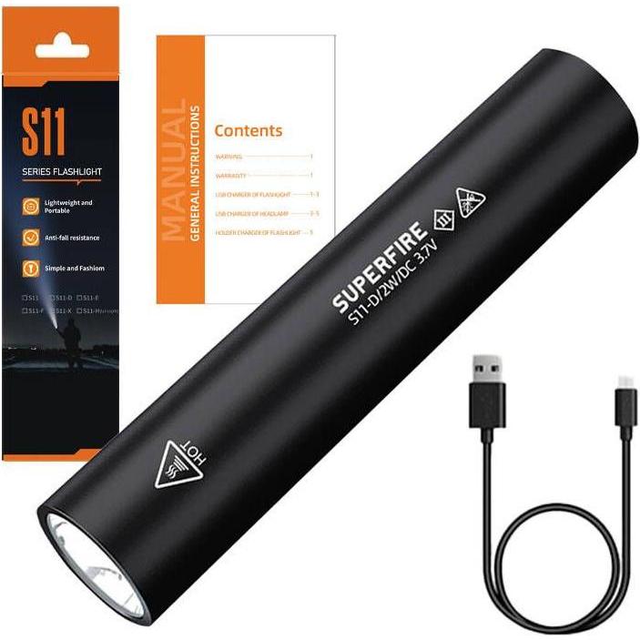 Thumbnail - Superfire, Taschenlampe, Flashlight S11-D, 135lm, USB (11.30 cm, 165 lm)