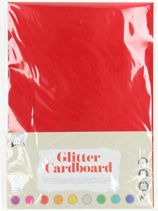 Image du produit Grafix Carton à paillettes A4, 10 feuilles (200 g/m², 10 x)