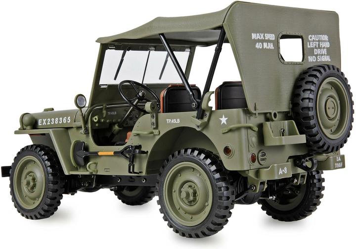 Amewi Jeep Willys MB Scale Crawler 4WD 1:14 RTR grün (RTR Prêt à fonctionner)