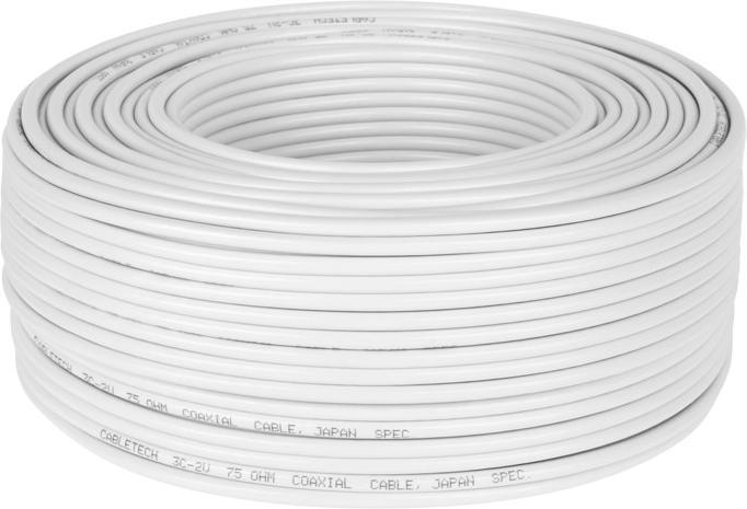 Produktbild Cabletech Kabel 3c 2v weiss 100m (Antennenkabel)