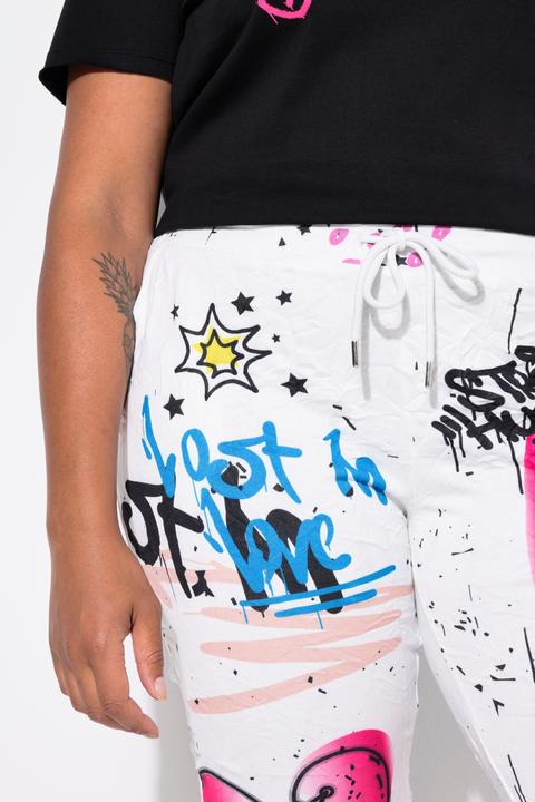 Produktbild Angel of Style Hose, Joggpants, Crinkle mit Grafitti, Elastikbund (54)