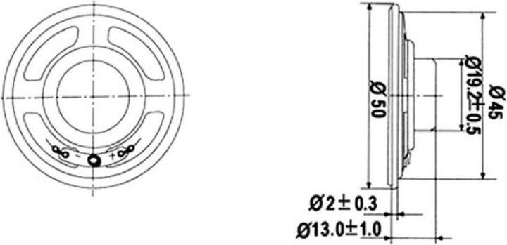 Actual product image Velleman MINI LOUDSPEAKER - 0.5W / 8 ohm - Ø 50mm