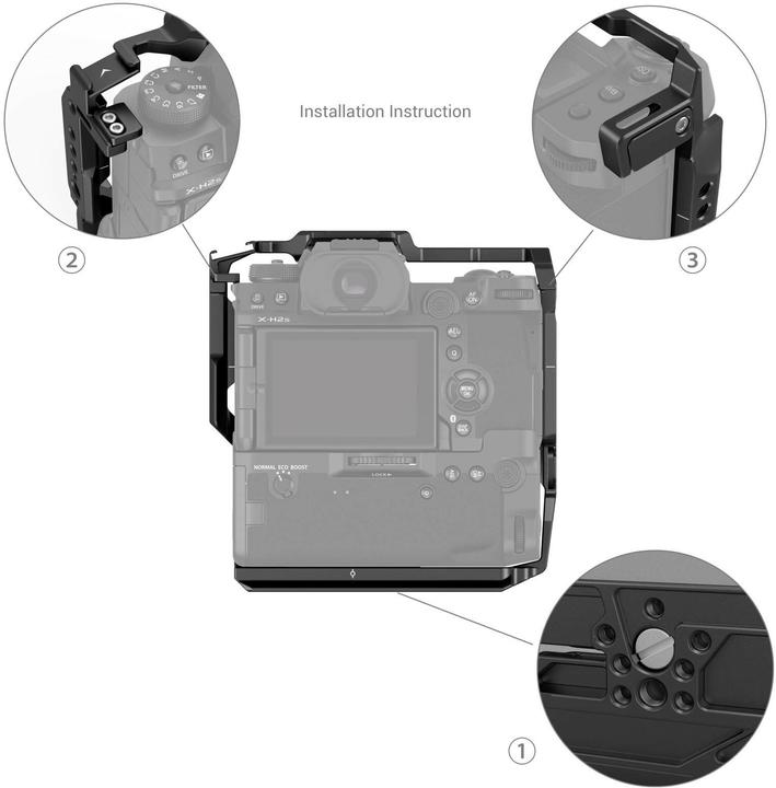 Immagine prodotto SmallRig Gabbia multifunzionale Fujifilm X-H2S con impugnatura per batteria FT-XH/VG-XH 3933 (Gabbietta)