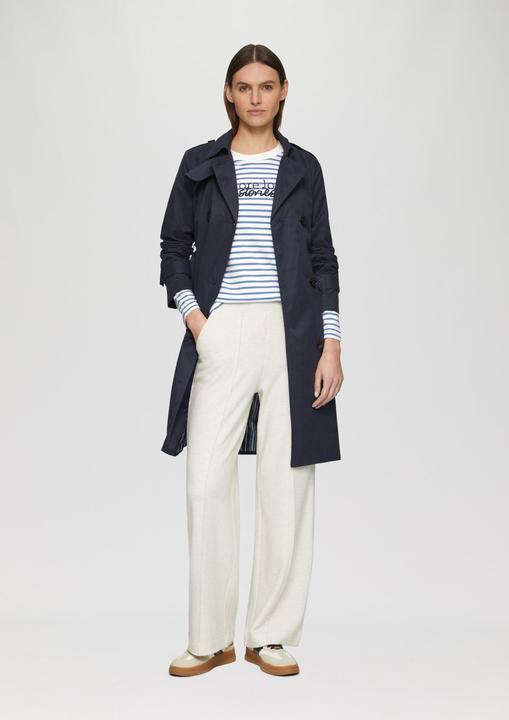 Produktbild S.Oliver T-Shirt Gestreiftes Langarmshirt im Relaxed Fit mit Artwork (44)