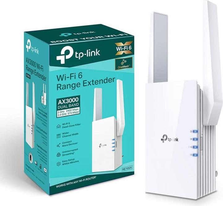 Productafbeelding TP-Link RE705X - Wi-Fi 6 range extender (2402 Mbit/s, 574 Mbit/s)