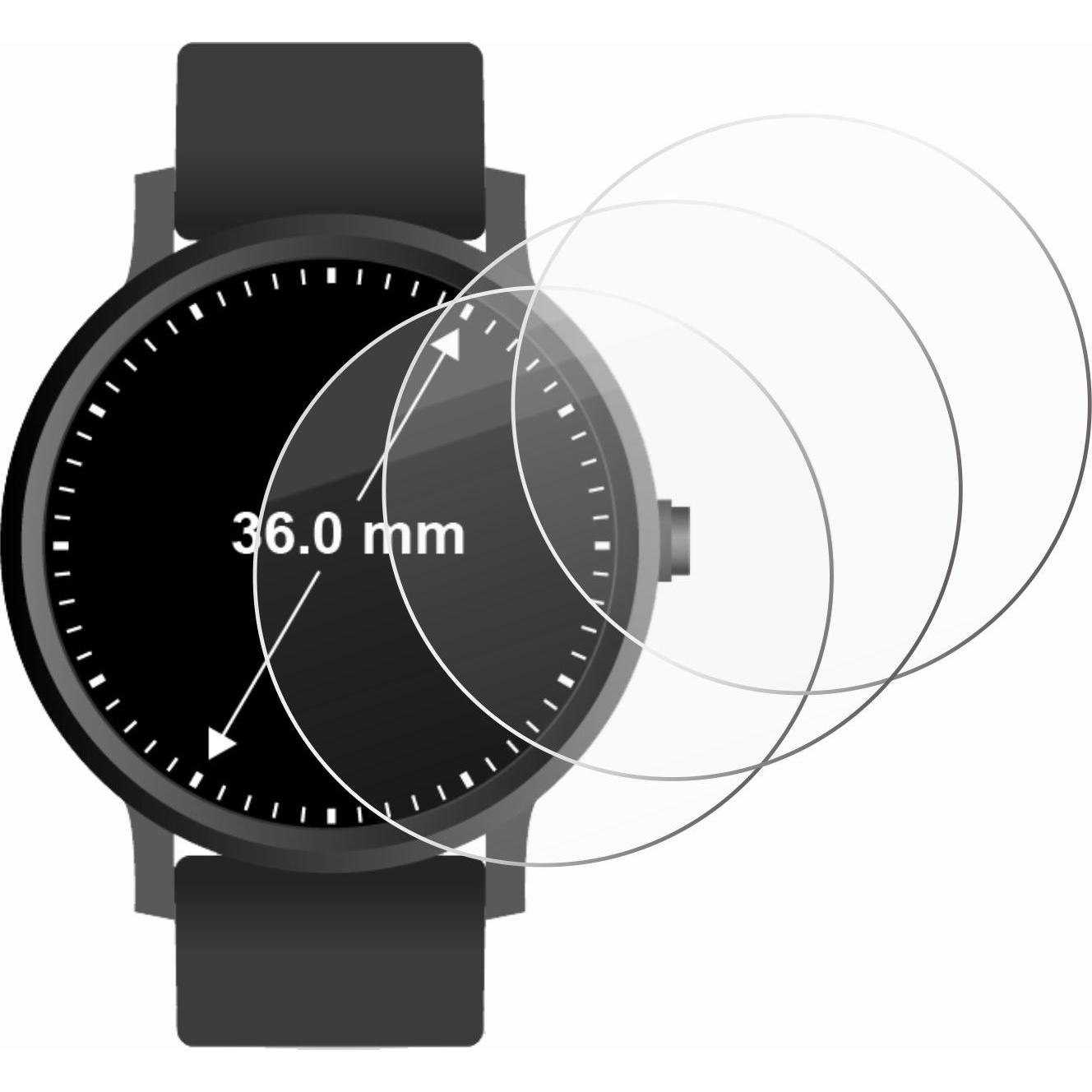 Thumbnail - Savvies Panzerglas Hartglas Displayschutz, Smartwatch Schutzfolie, Transparent