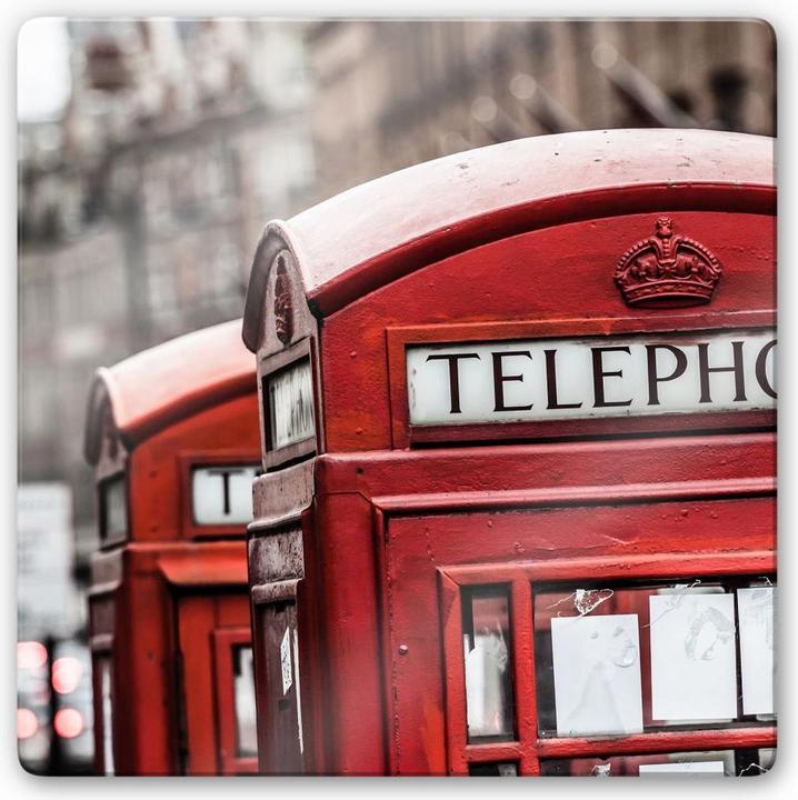 Actual product image Trenddeko British phone booth - square (20 x 20 cm)
