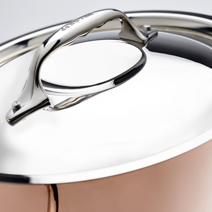 Actual product image de Buyer Prima Matera cooking pot induction, with lid (24 cm, Pot, Copper, Stainless steel)
