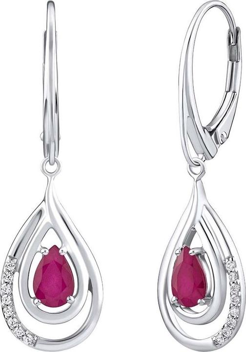 Immagine prodotto Silvego Orecchini di lusso in argento con rubini e zirconi FWE10130R