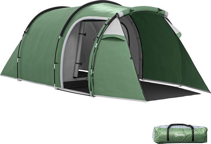 Image du produit Outsunny Tente de camping pour 3-4 personnes (Tente tunnel, 6 kg, 3 personnes)