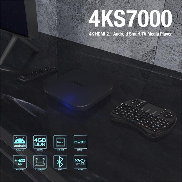 Produktbild Fantec 4KS7000 Digitaler Multimedia-Receiver (64 GB, Android 9.0 (Pie))