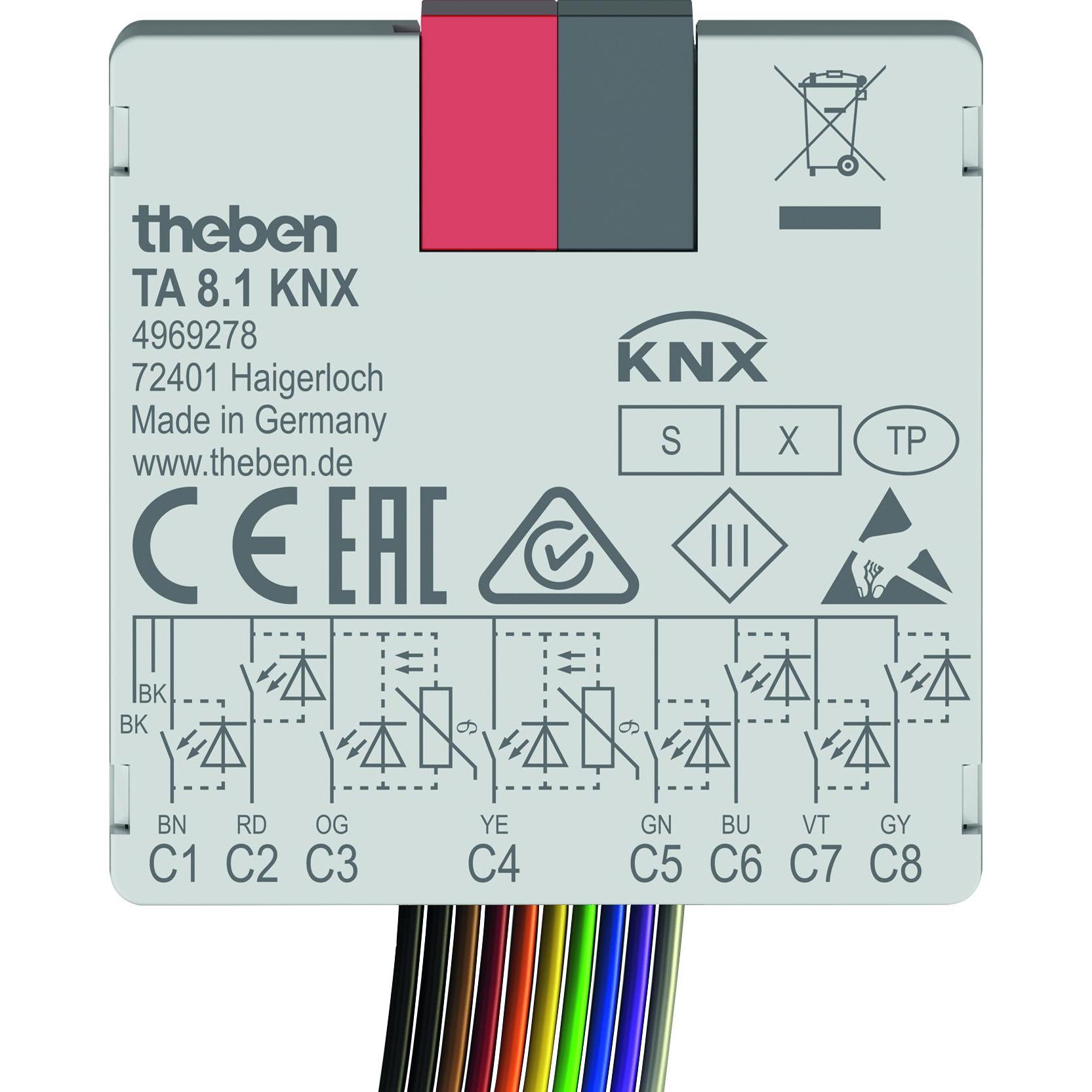 Theben, Timer, Interfaccia a pulsante KNX