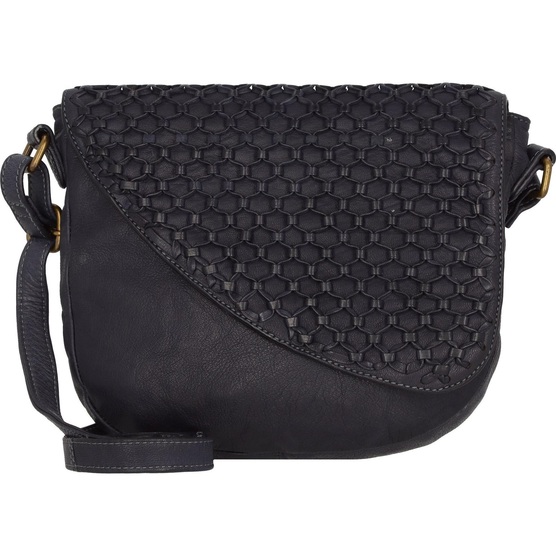 Greenland Nature, Handtasche, Femi & Nine Umhängetasche Leder 24 cm, Blau