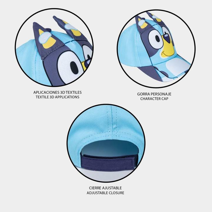 Immagine prodotto Bluey Kinderkappe mit Ohrenklappen Blau (53)