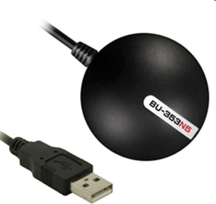 Actual product image Insmat BU-353N5 GPS receiver module USB 75 channels Black