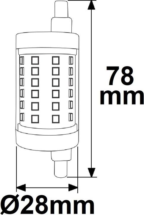 Produktbild Isoled R7s LED Stab, 8W, Länge 78mm, warmweiss, dimmbar (R7s)