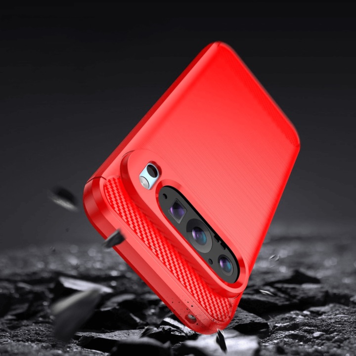 Produktbild Cover-Discount Google Pixel 9 / 9 Pro - Metall Carbon Look Hülle (Google Pixel 9 Pro Fold, Google Pixel 9)