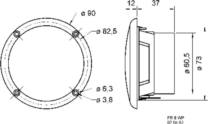 Produktbild Visaton FR WP Ohm Lautsprecher