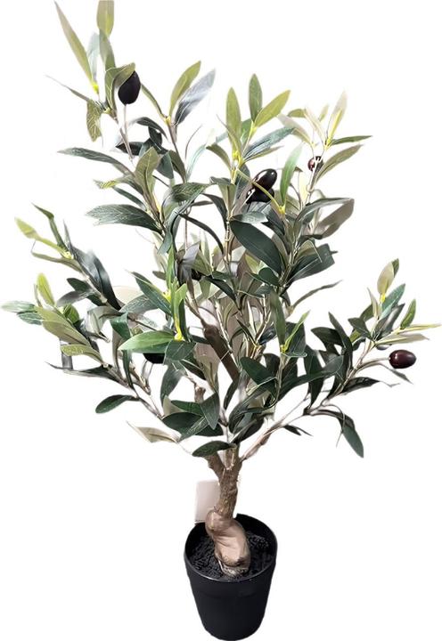 Produktbild Künstlicher Olivenbaum 60cm im Topf - Edle Kunstpflanze als Deko - Pflegeleichte Mittelmeer-Optik (60 cm)