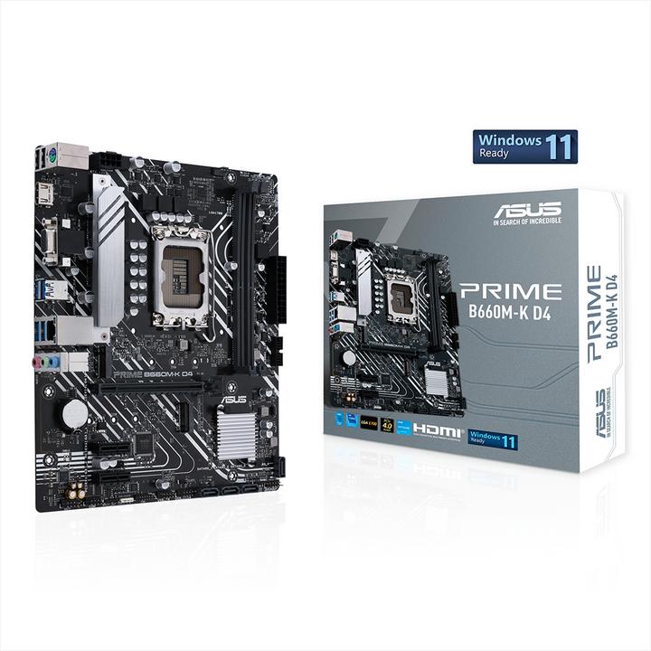 Productafbeelding ASUS PRIME B660M-K D4 (LGA 1700, Intel B660, mATX)