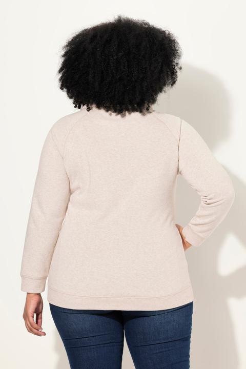 Produktbild Ulla Popken Sweatshirt, weiter Stehkragen, Taschen, Raglan-Langarm (54)