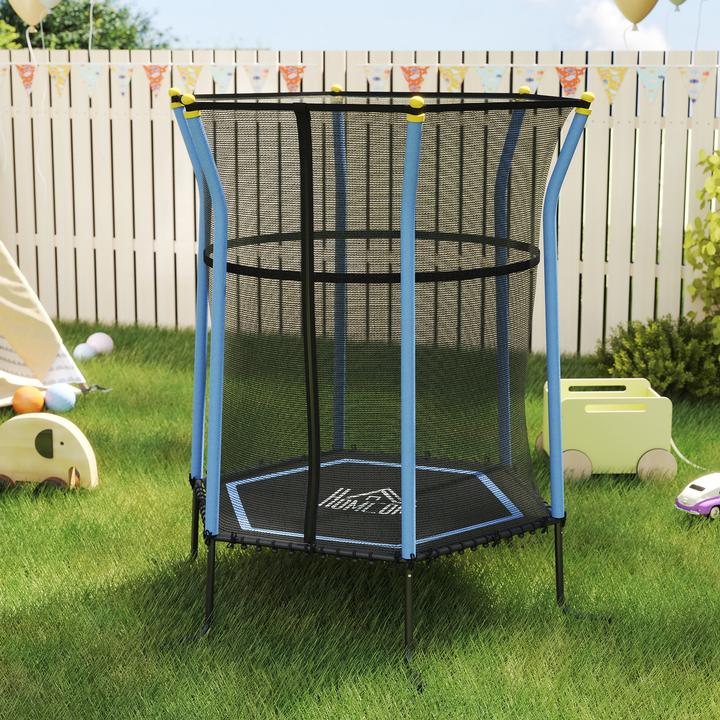 Image du produit Homcom Kindertrampolin Stahl, Kunststoff Blau (163.50 cm)