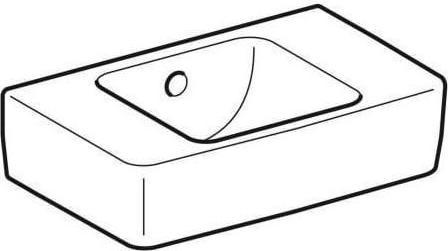 Produktbild Geberit Handwaschbecken RENOVA PLAN o Hahnloch mit Überlauf 400x250mm weiss (250 mm, 400 mm)