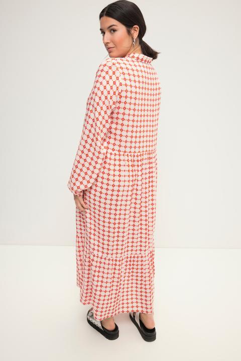 Produktbild Studio Untold Maxikleid, A-Line, Krawattenprint, Hemdkragen, Langarm (50, 52)